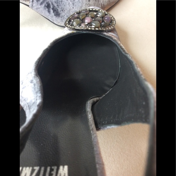 Stuart Weitzman velvet slingback heels Sz 7 1/2 M - Picture 11 of 15